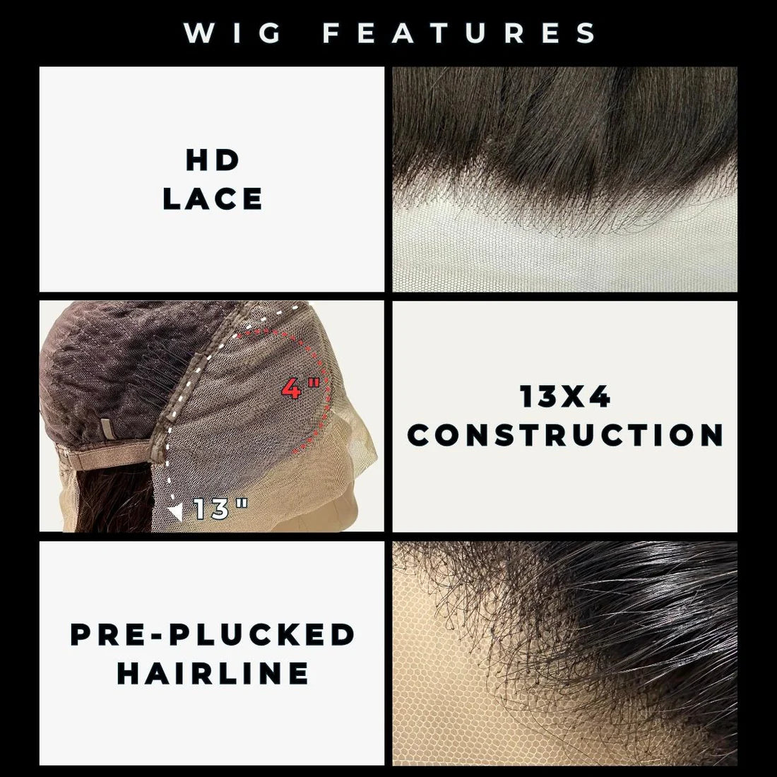 Deep Wave 13x4 Transparent Lace Front Wig