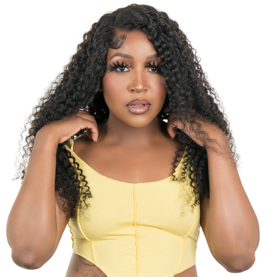 Black Girl Collections Kinky Curly 4x4 Transparent Closure Wig
