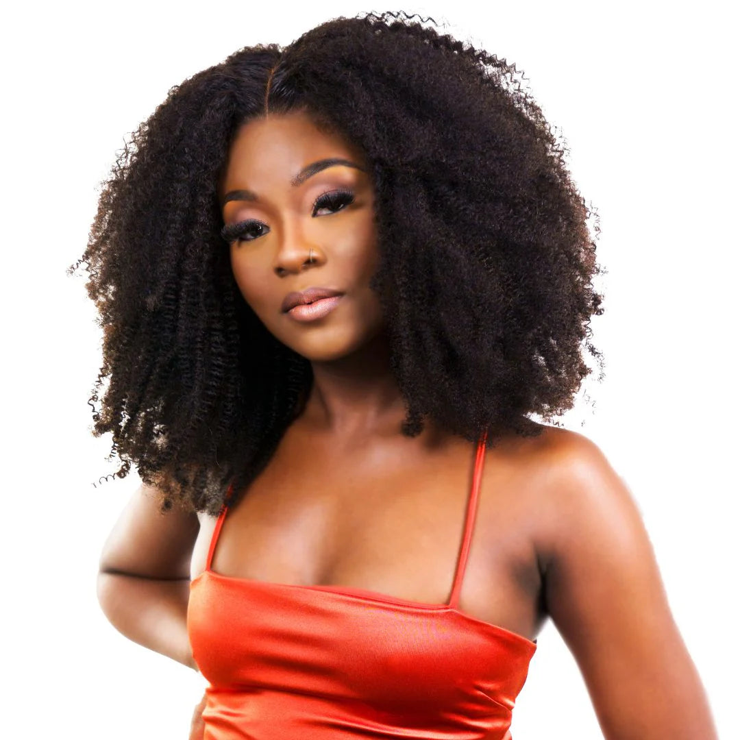 Black Girl. Collections Afro Kinky 4x4 Transparent Closure Wig